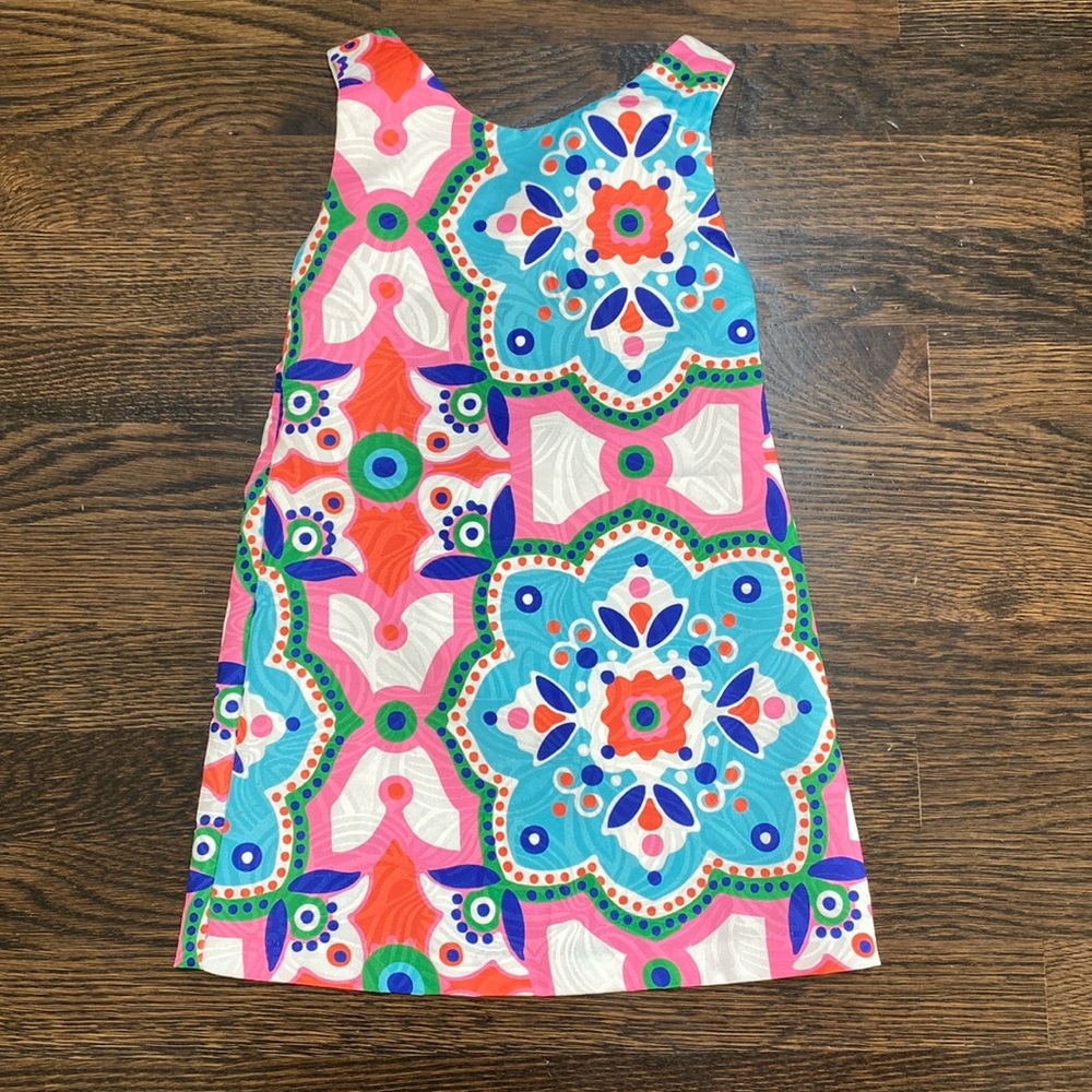 EUC Rare Editions Shift Dress with Bow on Back size 4T